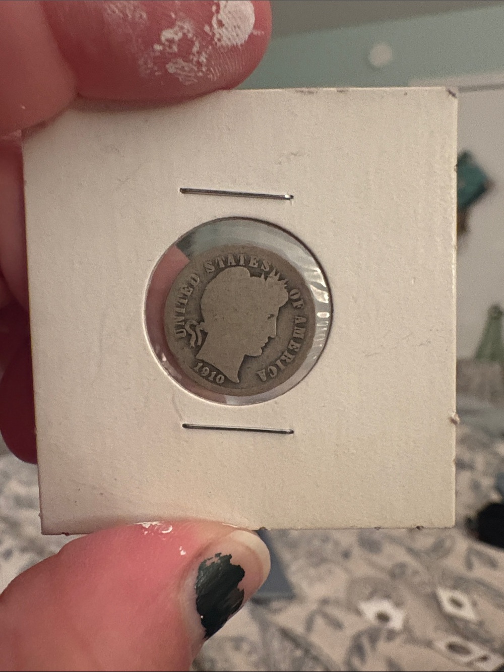 1910 U.S. Barber dime (Liberty Head dime).